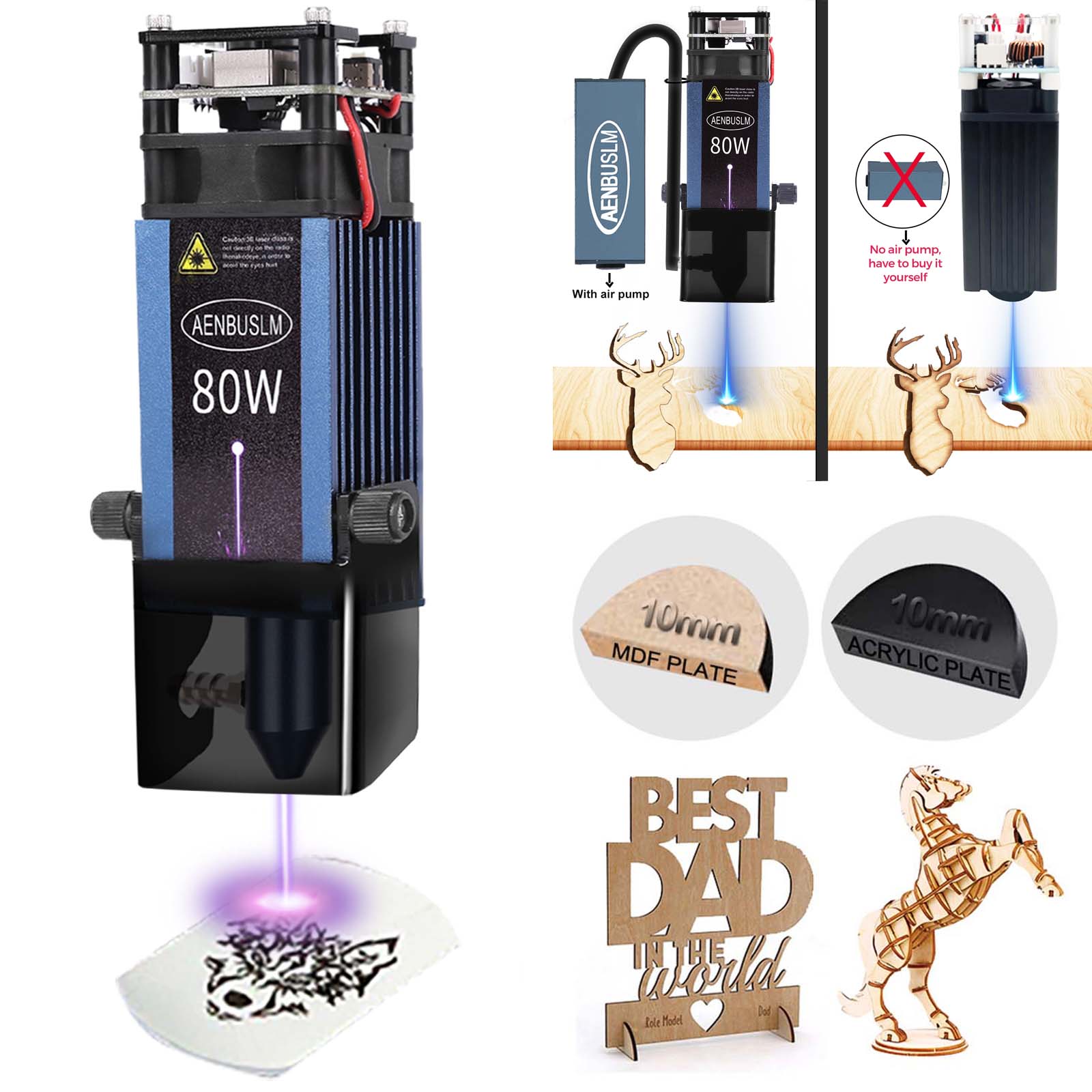 Industrial Laser Engraver - AENBUSLM 40W 80W Moduł cięcia laserowego