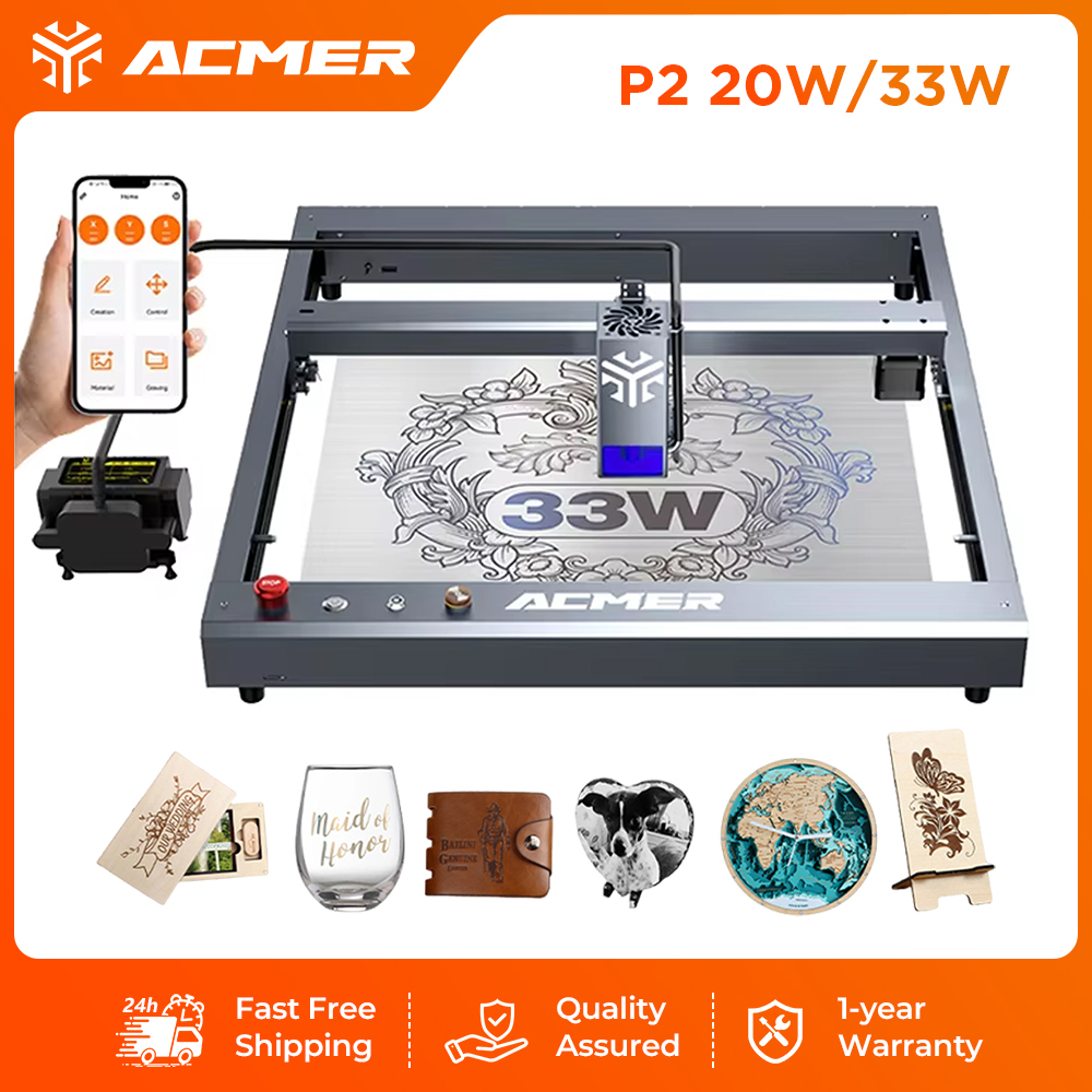 Industrial Laser Engraver - ACMER P2 33W Laserowa Maszyna do