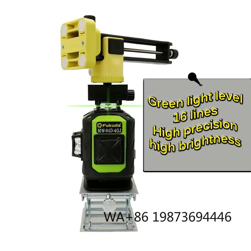 Industrial Laser Measuring Device - Poziomica laserowa przemysłowa 4D 16-liniowa, zielona,