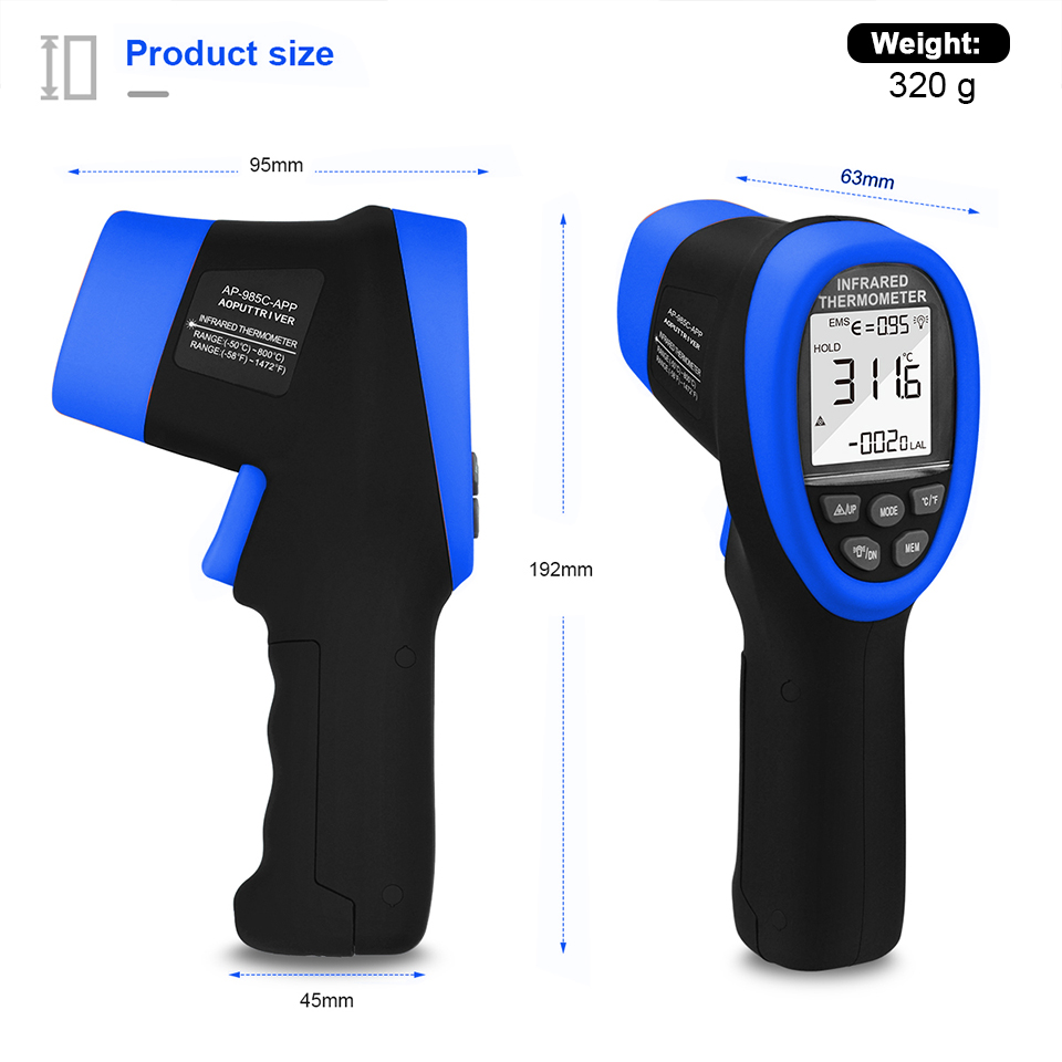 Termometr na podczerwień, cyfr – Industrial Laser Measuring Device recenzja i cena
